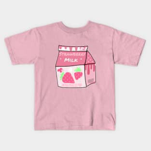 Strawberry Milk Kids T-Shirt